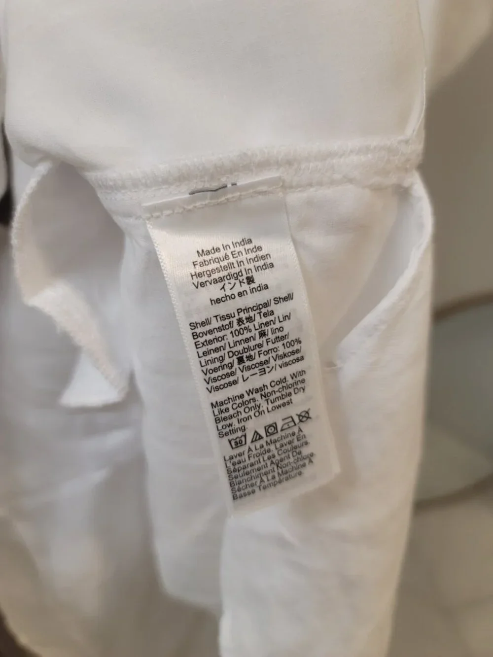 J. Crew Factory White Linen Button-Down Mini Shirt Dress - Picture 6 of 7